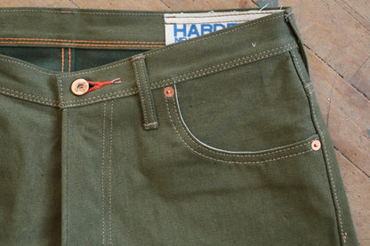 301 Fullcut Olive Green Selvedge Denim Jeans