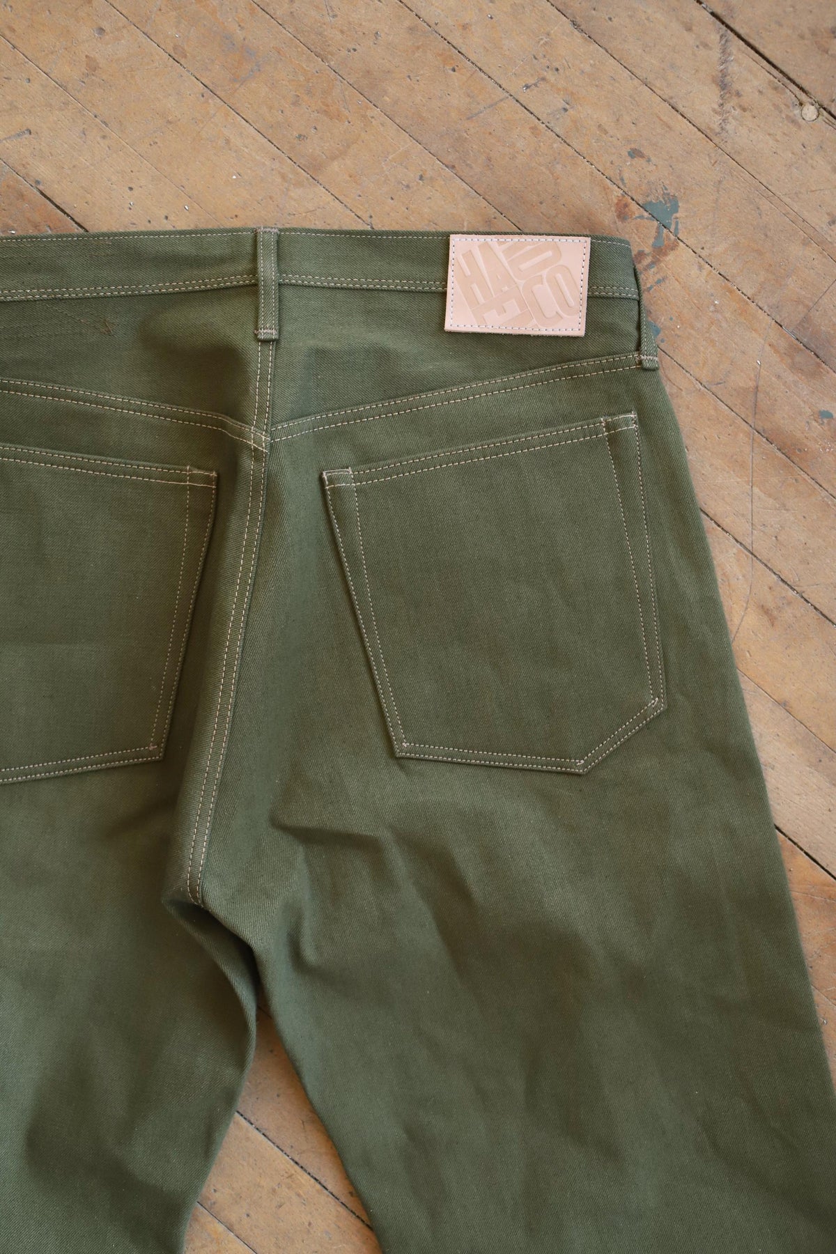 301 Fullcut Olive Green Selvedge Denim Jeans
