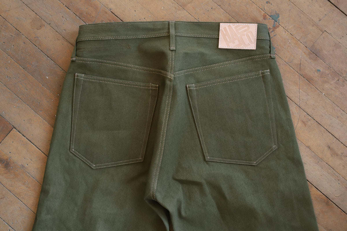 301 Fullcut Olive Green Selvedge Denim Jeans