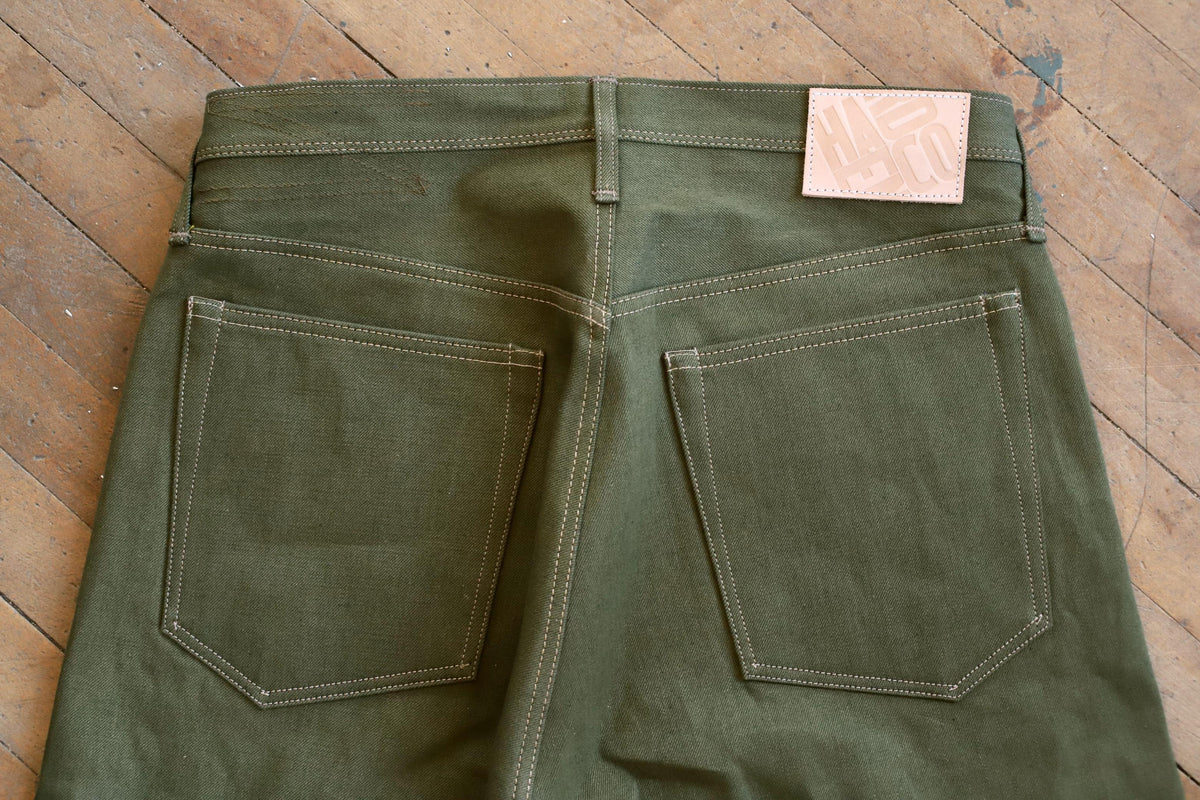 301 Fullcut Olive Green Selvedge Denim Jeans