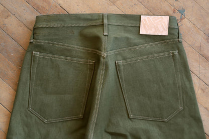 301 Fullcut Olive Green Selvedge Denim Jeans