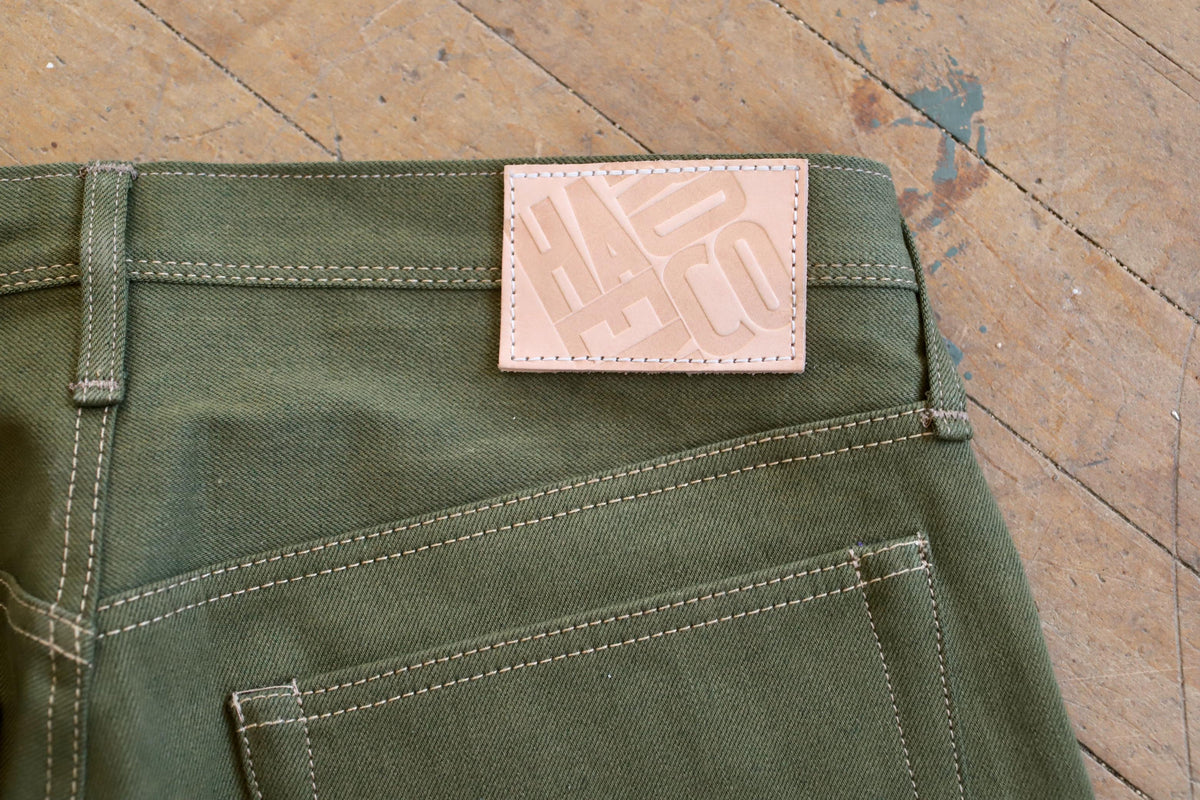 301 Fullcut Olive Green Selvedge Denim Jeans
