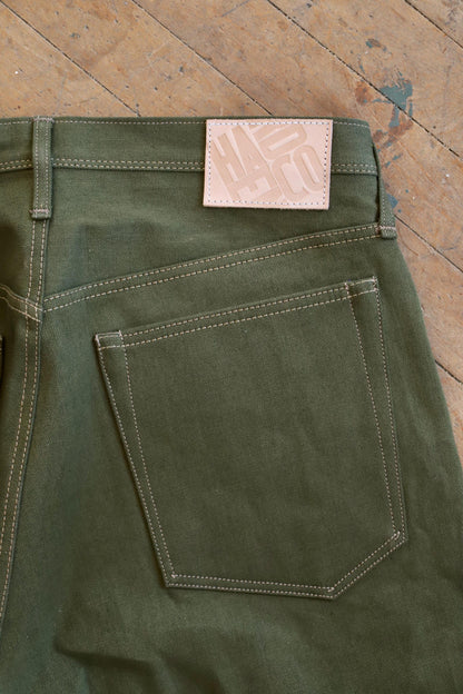 301 Fullcut Olive Green Selvedge Denim Jeans