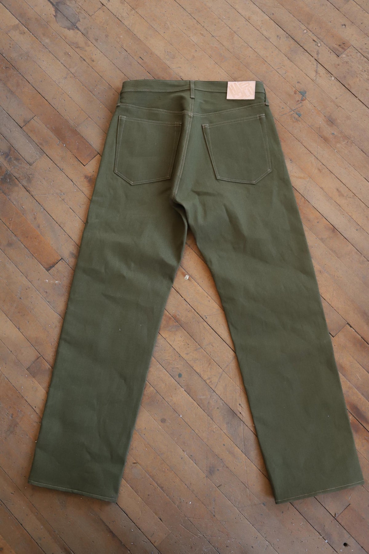301 Fullcut Olive Green Selvedge Denim Jeans