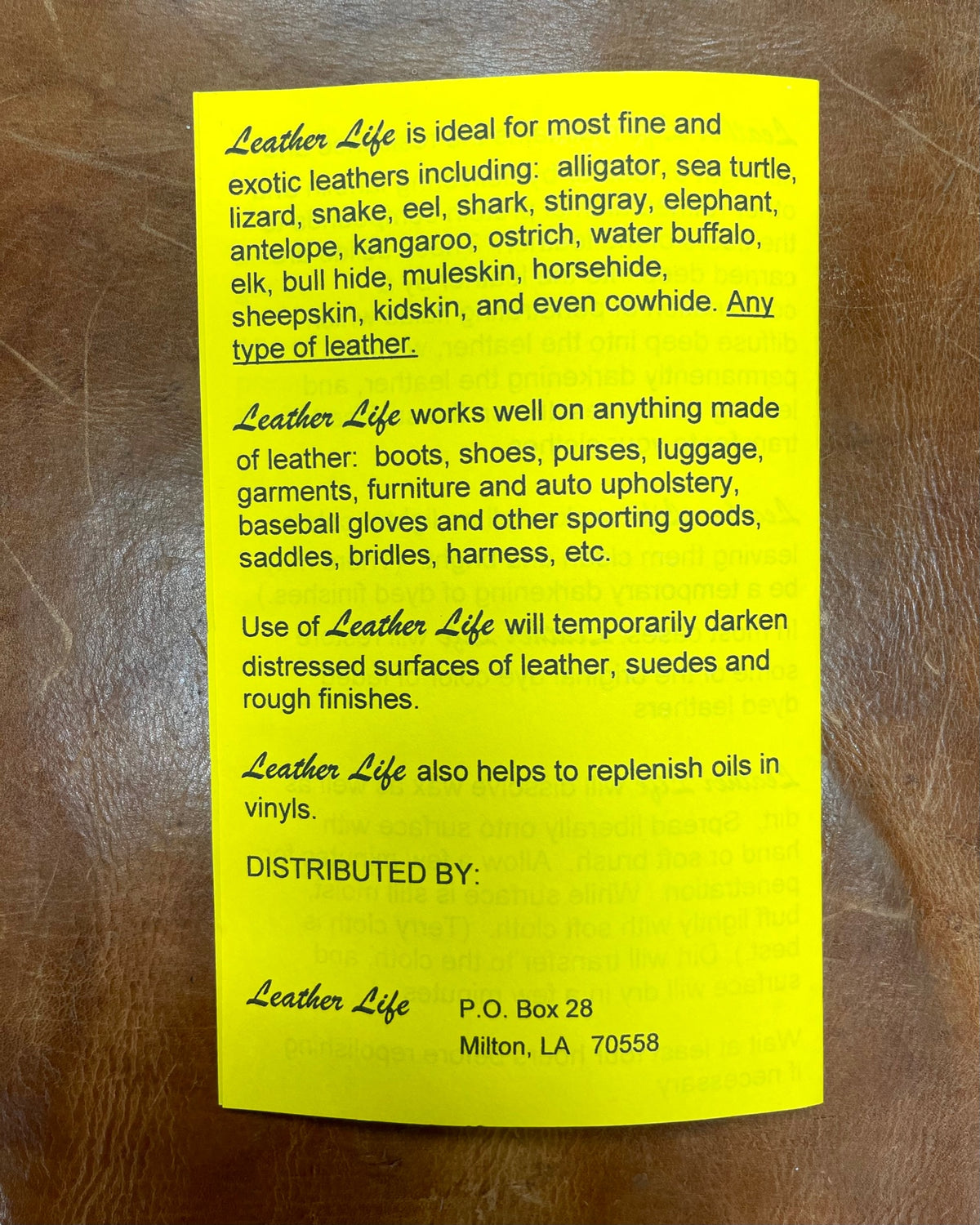 Kali Co Leather Life 8 fl. oz.
