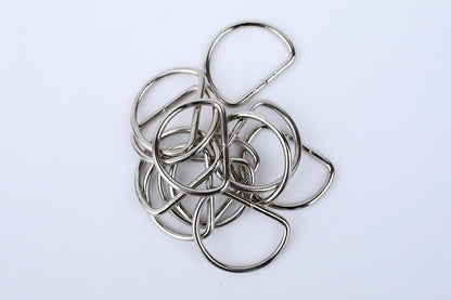 1.5" Chrome D-Ring, Per Dozen
